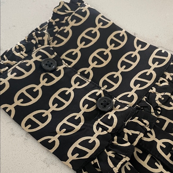 J. Crew Black and Cream Patterned Long Sleeve Dress - Picture 2 of 8